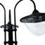 3 lampadaires solaires avec pot de fleurs décoratif - 74,5 po de hauteur, éclairage extérieur automatique, 6 heures maximum, base en acier noir pour allée et jardin
