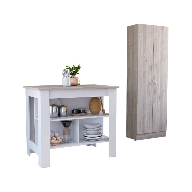 Ensemble de cuisine Ontario, îlot de cuisine + garde-manger