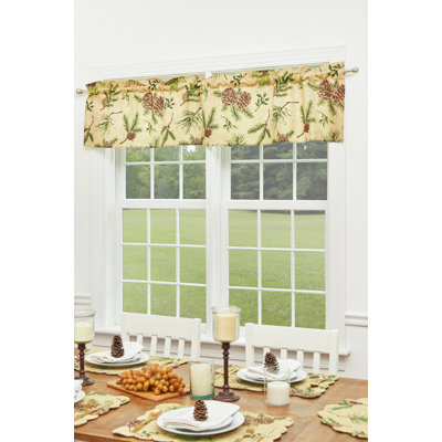 Cantonnière en coton beige Woodland Retreat