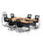 Rectangle 6 Person Flip Top 72'' L Modular Training Table and Chair Set with Casters and Modesty Panel and Cable Management