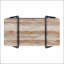 Table basse Brantley Oak & Sandy Gray avec cadre en bois composite durable et structure en métal pour un style industriel rustique
