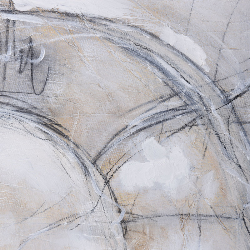 Rudiment II - peinture à cadre flottant sur toile