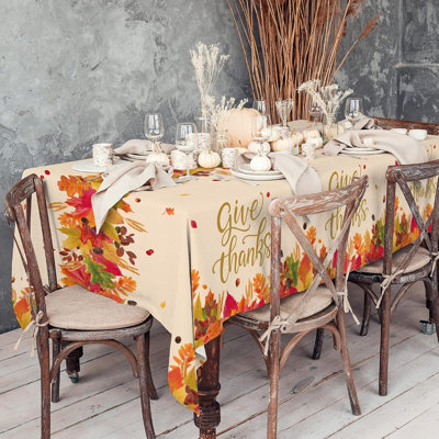 Disposable Tablecloths Plastic Table Covers for Fall Thanksgiving Party Decorations