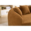 2 chenilles orange 049, rehaussées, 3 coussins décoratifs, canapé minimaliste, salon, bureau, appartement, l 65 po l 39,4 po d'invités, chenille luxueuse et usée, 30 mousses compressées