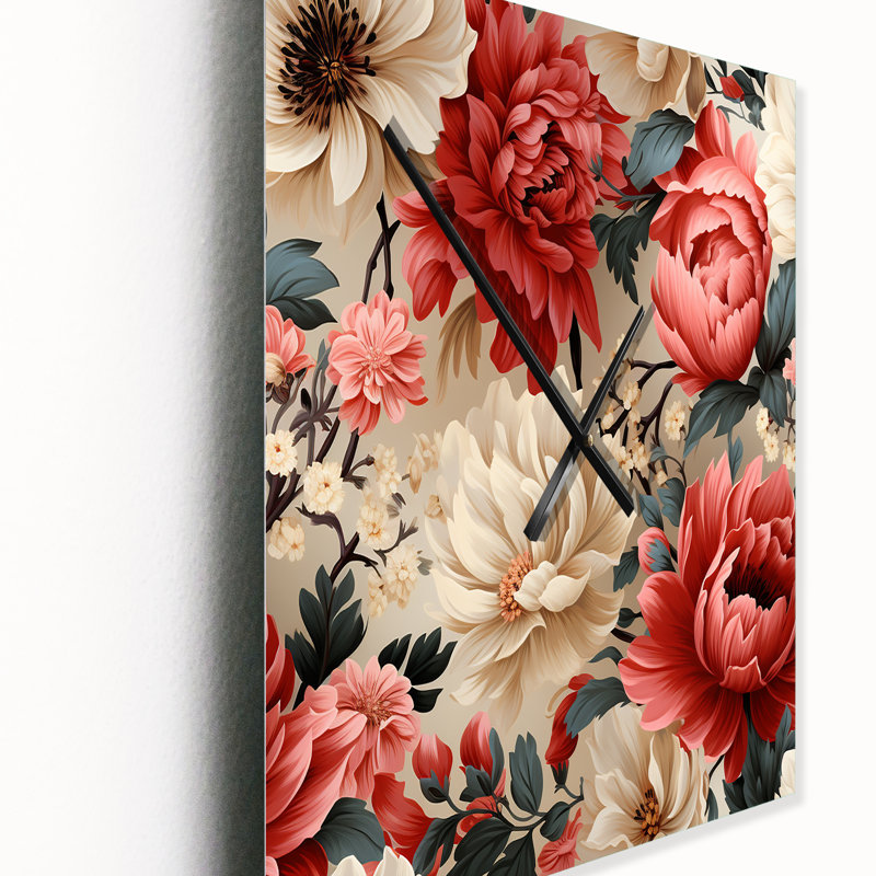 Janfried - Horloges murales florales, Grand