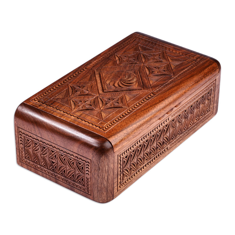Boîte à bijoux en bois Foundry Select Handmade Armenian Treasures