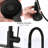 Stainless Steel Matte Black Kitchen Faucet With Pull Down & Soap Dispenser, Scratch-, Rust-, 360 Rotatable Spout, 1.8Gpm Flow In Construction, Scratchproof, Rustproof, Swivel-1162964714