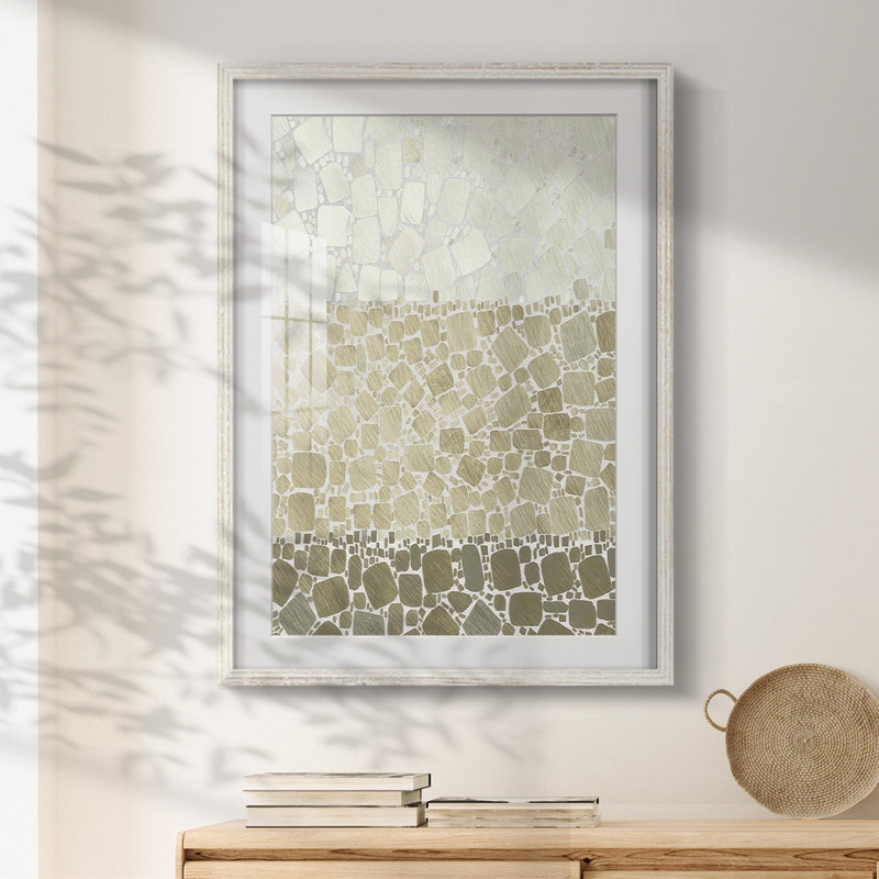 Bedrock IV - Impression encadrée, H 28,5 po x l 20,5 po, Blanc