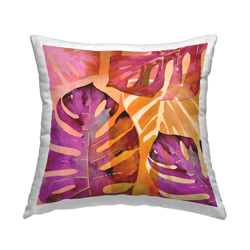 Coussin Victorian, H 18 po x l 18 po, Mauve floral, Carrée
