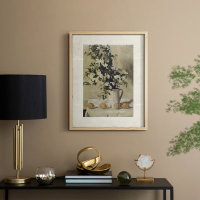 Vintage Floral Print CCCLXX Framed Print - Solid Wood