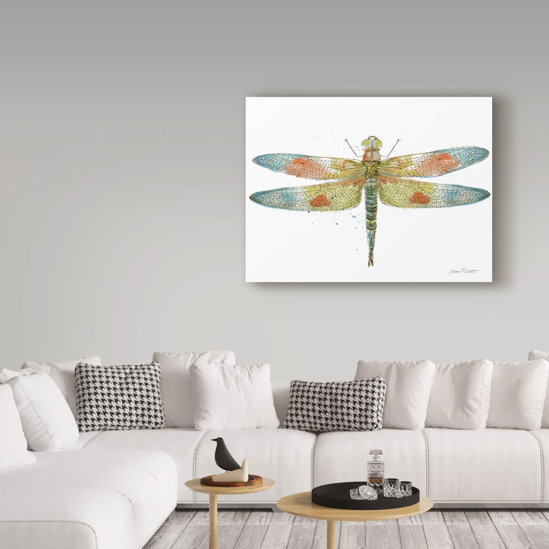 Deagen 'Dragonfly Bliss 7' Print on Wrapped Canvas, 14" H x 19" W x 2" D