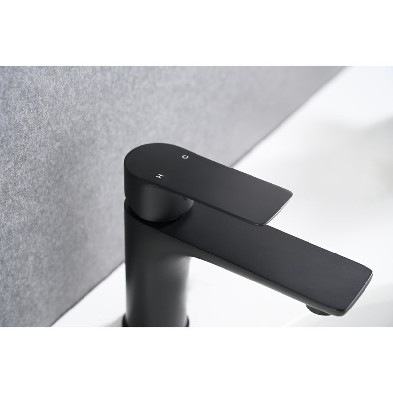 Single Handle Lavatory Basin Sink Faucet, Matte Black