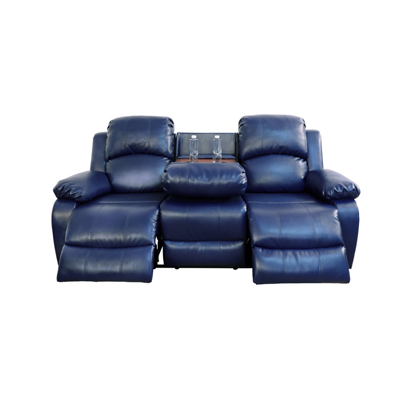 Ashworth 82'' Faux Leather Reclining Loveseat