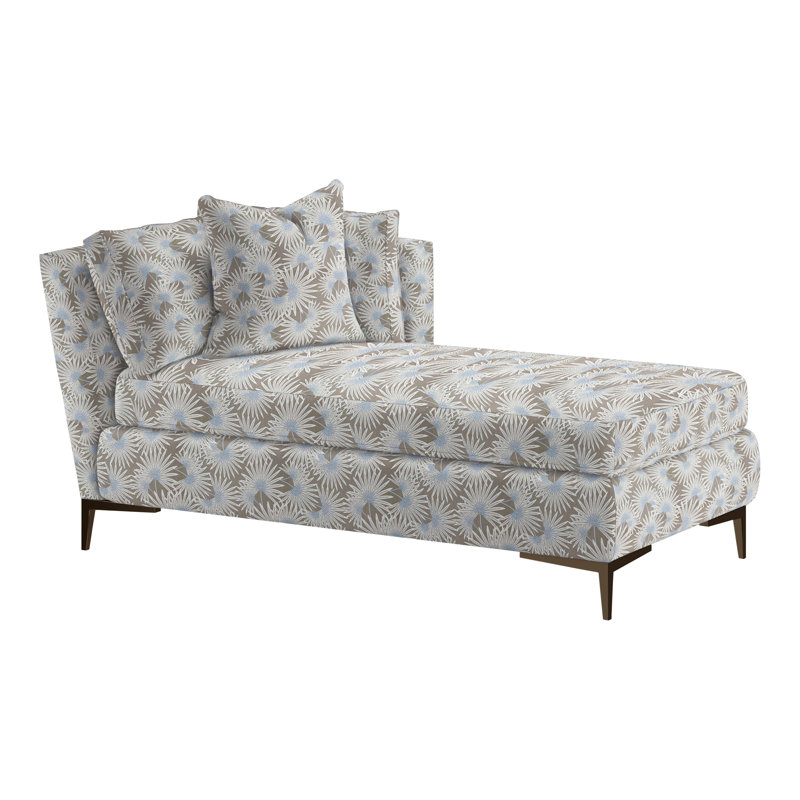 Aiden Chaise Lounge, Antique Bronze, Right Hand Facing, Hanover Twilight (Performance fabric) 1354-94