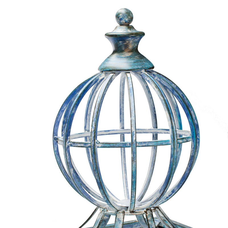 Antique Blue Iron Victorian Romance Garden Arbor