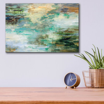  «Marsh» par Silvia Vassileva, art mural en verre acrylique, 16 po x 12 po