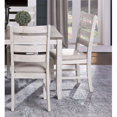 Casual 5Pc Dining Set Rectangular Wooden Table And 4X Side Chairs Fabric Upholstered Seat