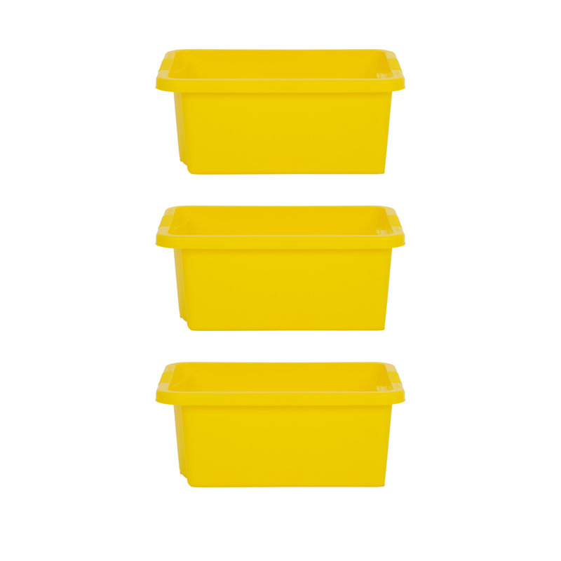 Stack & Store Box, Yellow, 16 qt