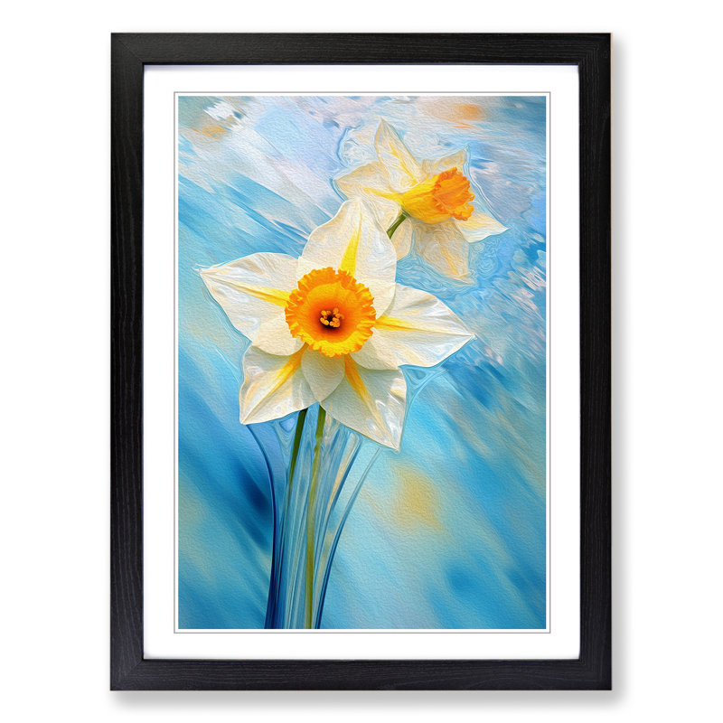 Single Picture Frame Print on Wood, 46cm H x 34cm W, Black Framed