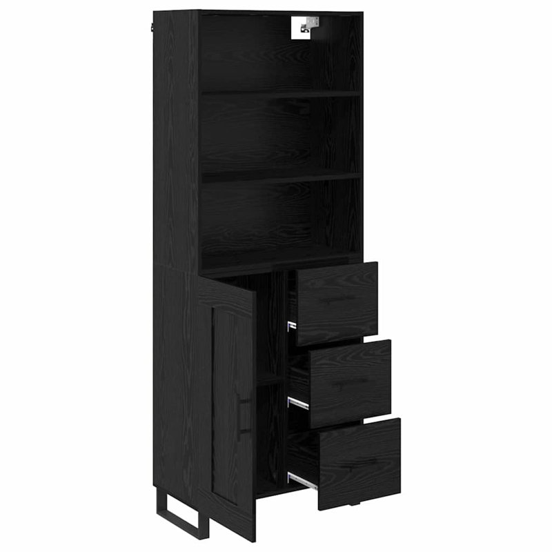 69.5cm Sideboard, Black Oak