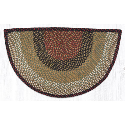  Large Jute Rug Slice Accent 24"x39"