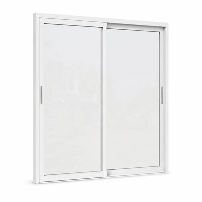 Porte pliante blanche l 108 po x H 80 po en verre pliable pliable Aluminium pliable (2 + 0)