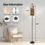 Grande lampe moderne sur pied avec télécommande à DEL à intensité variable, abat-jour réglable côtier pour salon, chambre à coucher, bureau