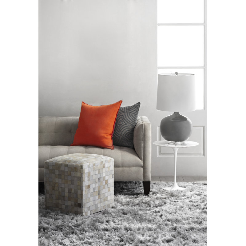 Leather Pouf