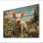 Joli cochon jouant dans des fleurs I sur bois-170228328