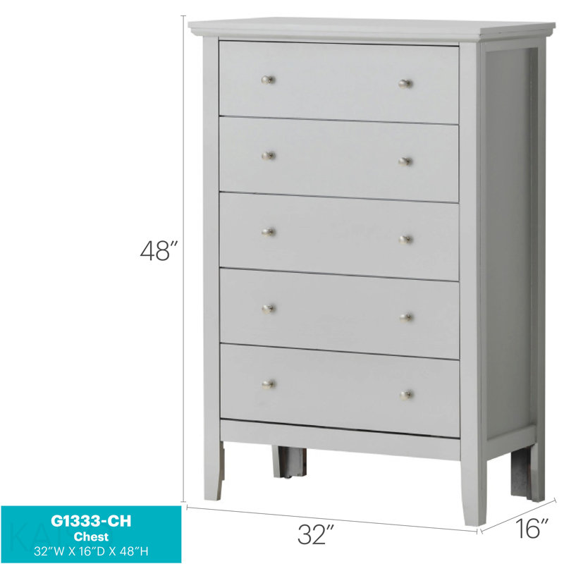 Commode Primo G1333-Ch, champagne argenté, Champagne