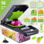 Hachoir à légumes 16 en 1, mandoline, coupe-légumes avec éplucheur, ustensile de cuisine multifonctionnel pour la préparation des fruits et des salades