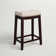 Arlyce Counter & Bar Solid Wood Backless Stool with Upholstered Seat