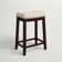 Claridge Counter & Bar Solid Wood Backless Stool with Upholstered Seat