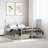 Ibai vidaXL Metal Bed Frame with Headboard, Under Bed Storage, Noise Free, No Mattress-1352324493-1352324483