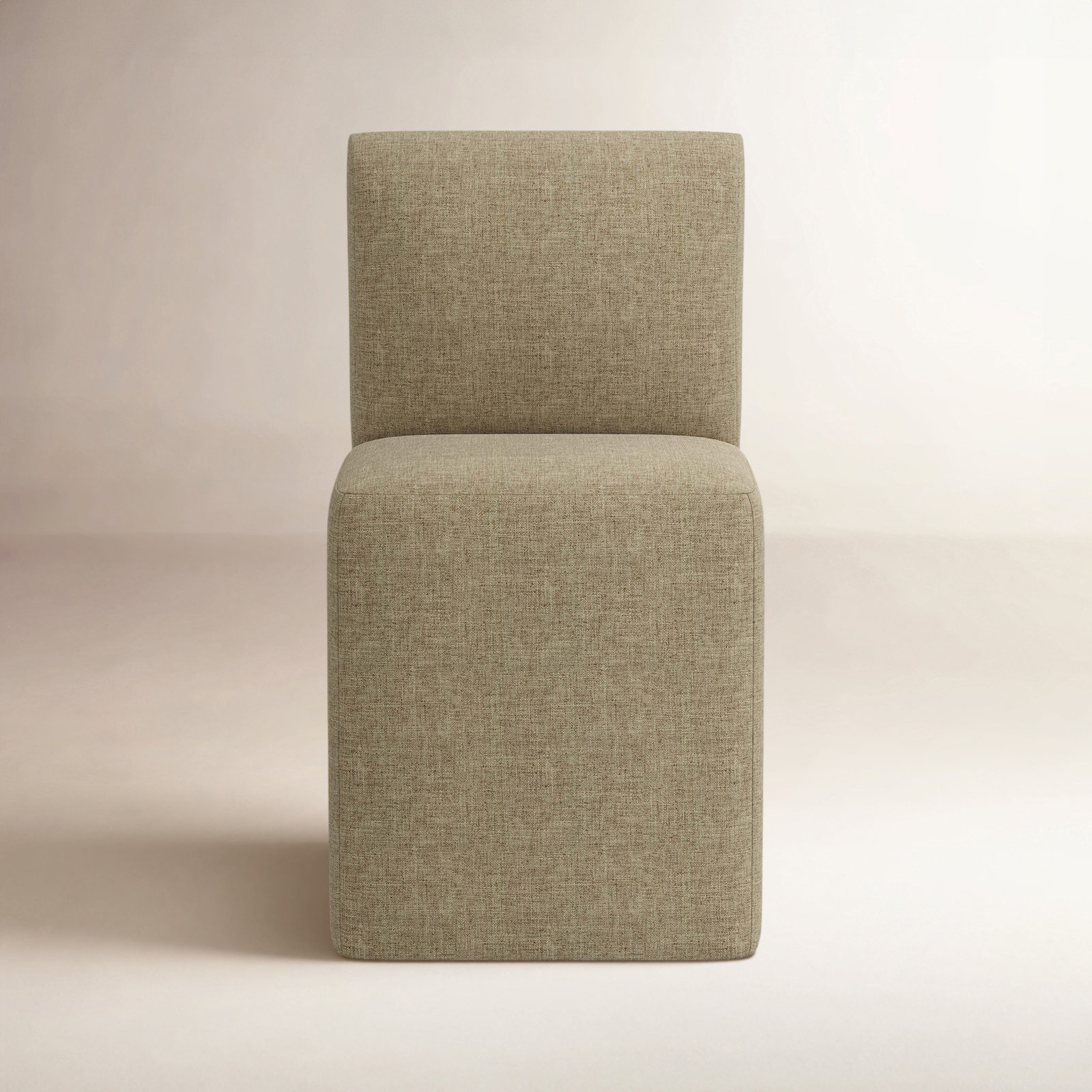 Mendy Linen Parsons Chair, Zuma Natural Textured Linen