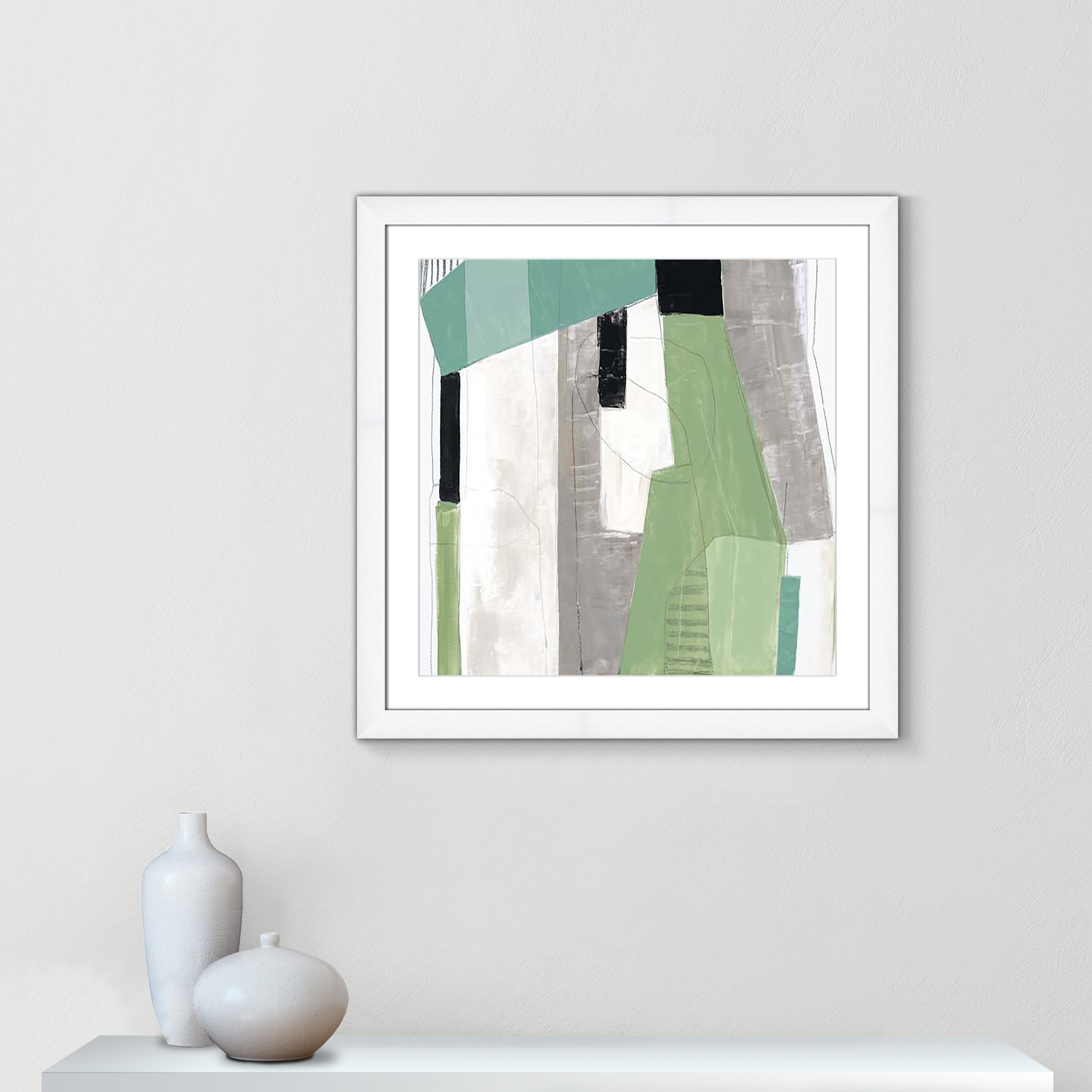 Evergreen Essence I by Tom Reeves, 29" H x 29" W x 1.25" D, White Cube Framed