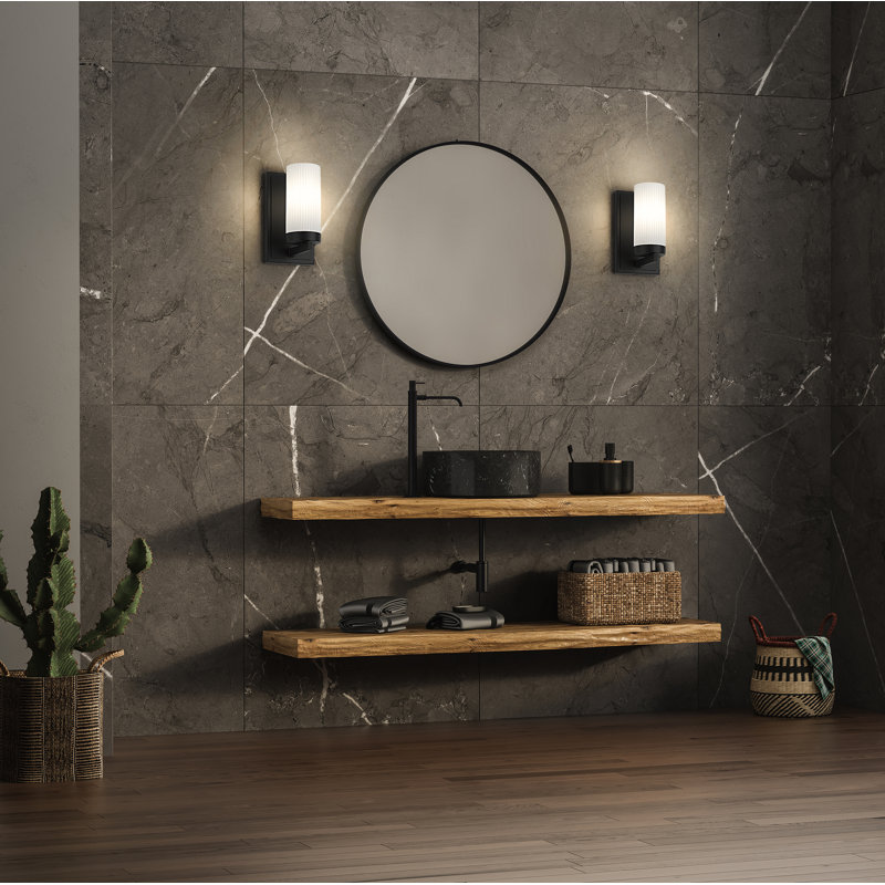 Avers 1 Light Wall Sconce, Matte Black