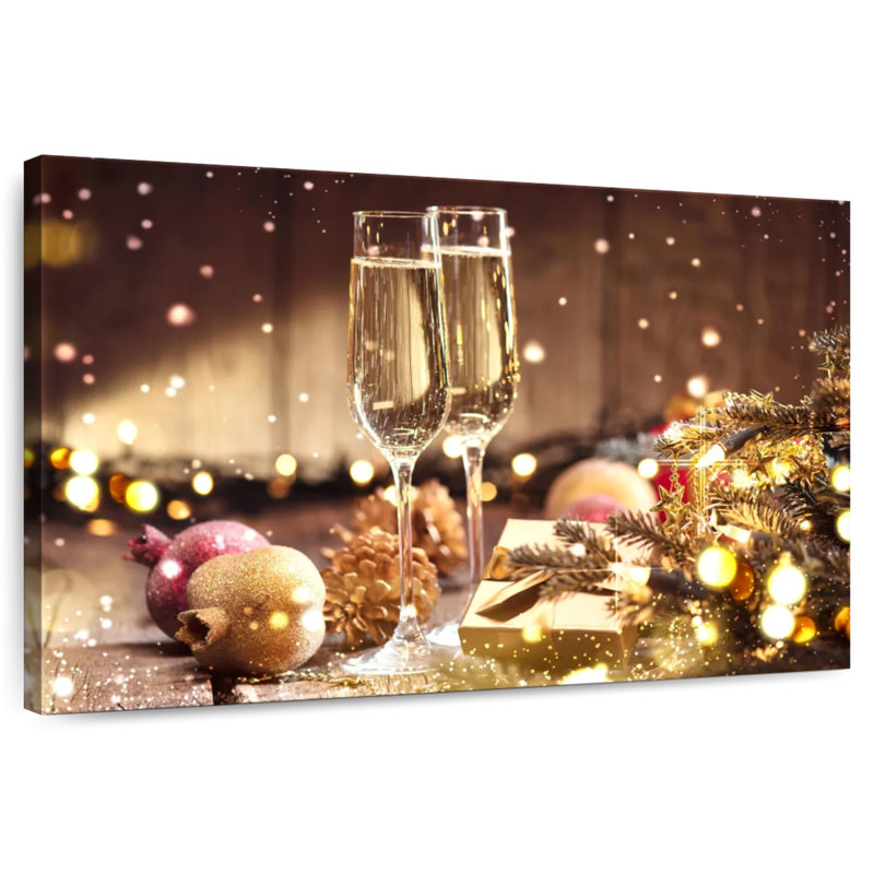 Champagne Yarlin pour Noël, H 26 po x l 39 po