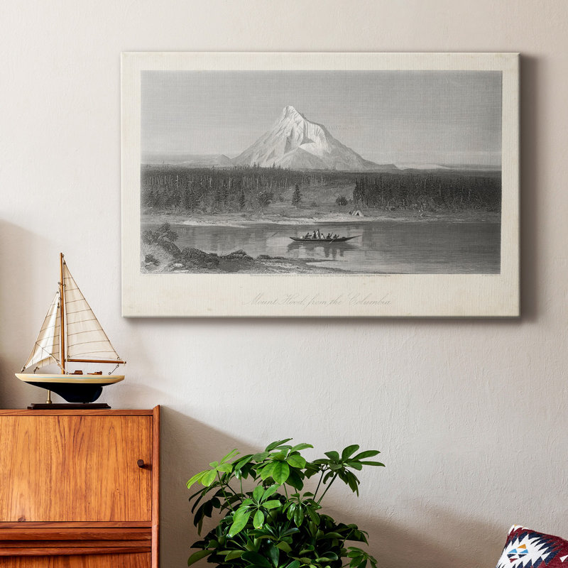 «Mount Hood From The Columbia», reproduction sur toile tendue, H 60 po x l 40 po x P 1 po