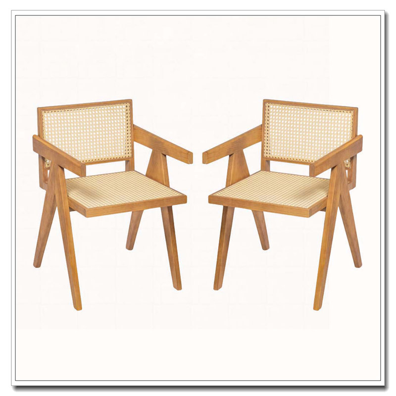 Chaise avec accoudoirs, Naturel