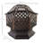 Emeraude Round Steel Wood Burning Fire Pit with Lid