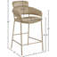 Tabouret de comptoir en velours beige Yara-75000047