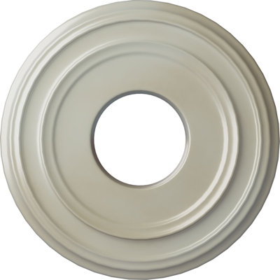 Endurathane Classic Ceiling Medallion, 12 3/8"OD x 4"ID x 1 1/8"P (Fits Canopies up to 7 1/4"), Hand-Painted Flash Blue Finish