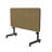 Rectangle 2 Person Height Adjustable Flip Top 48'' L Modular Training Table with Casters