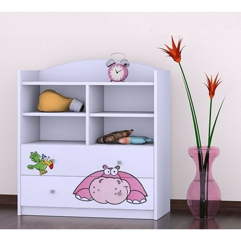 Annalise 96cm H X 86cm W Animals Kids Cube, White