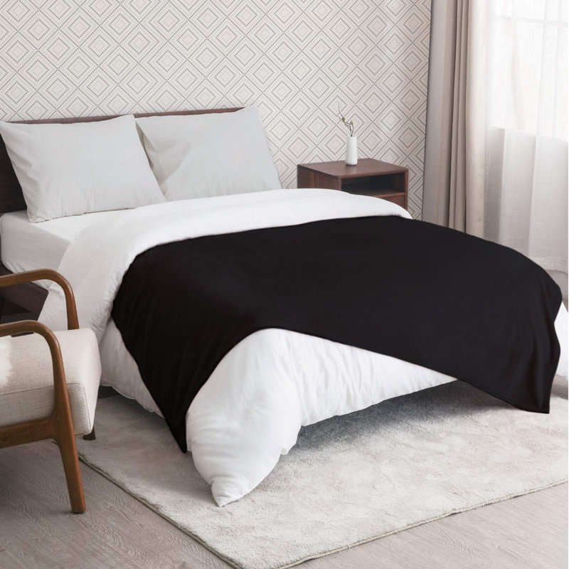 Waffle Blanket, Black