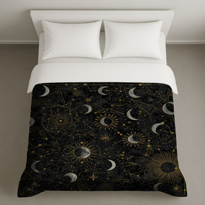 Celestial Sun Moon Constellations Duvet Covers