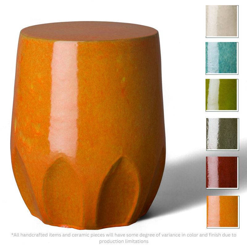 Caylx Garden Stool, Bright Orange