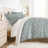 Duvet Cover Set Patterned Microfiber Ultra Soft Bedding in Modern Rustic