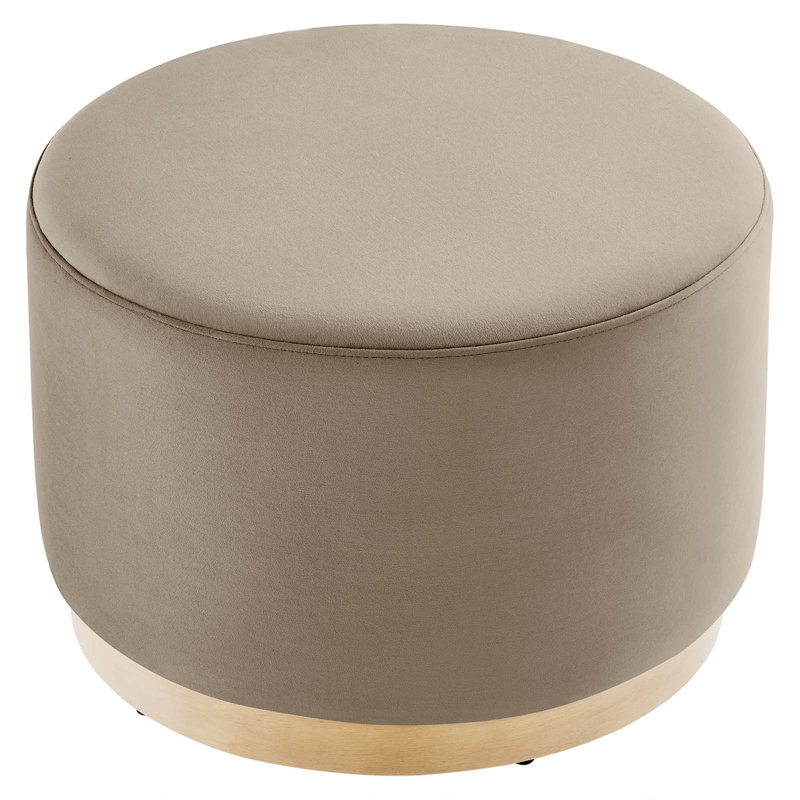 Modway Tilden Upholstered Ottoman, Taupe Velvet